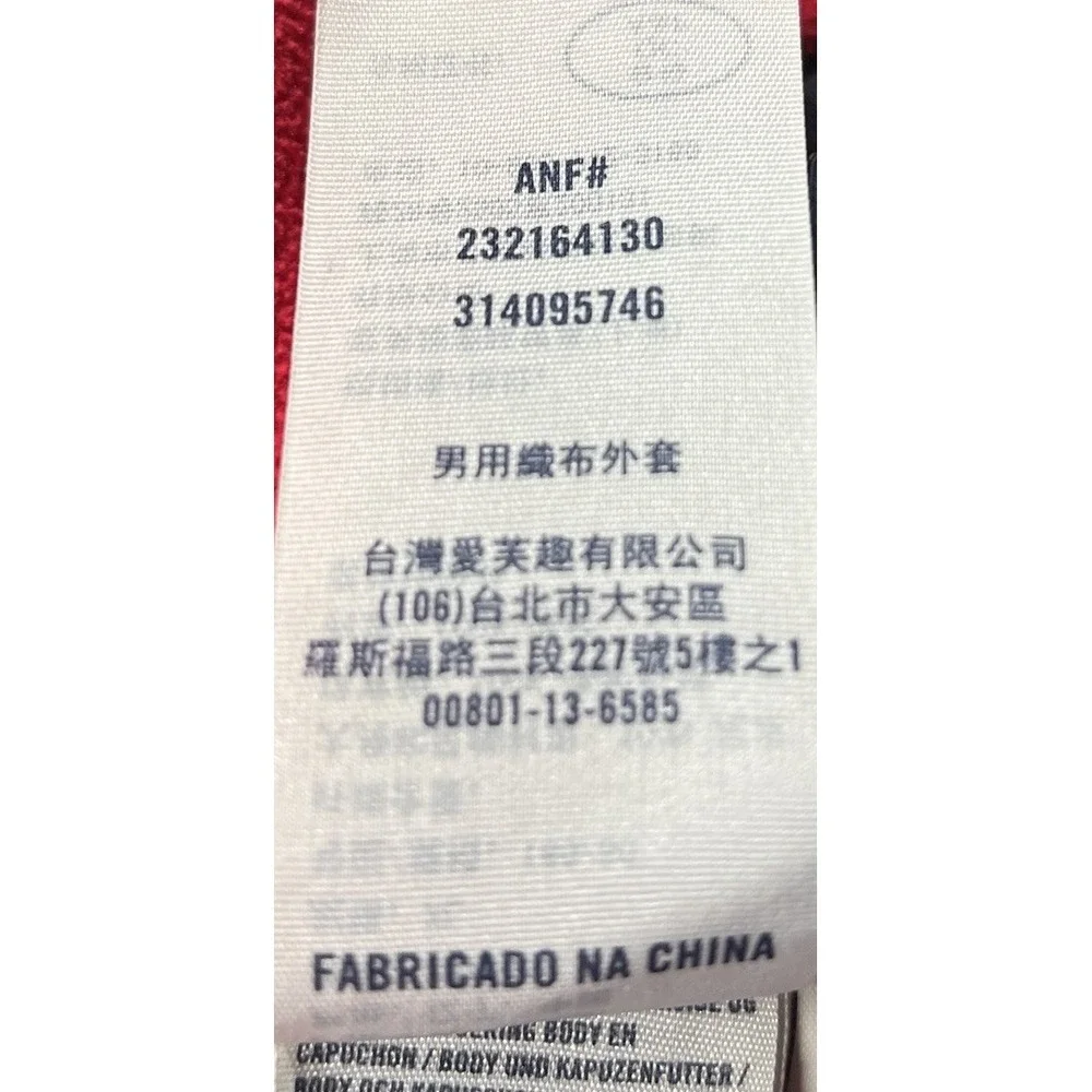 Abercrombie Jacket Boys XL Blue All‎ Season Weather Warrior Lined Full Zip Coat